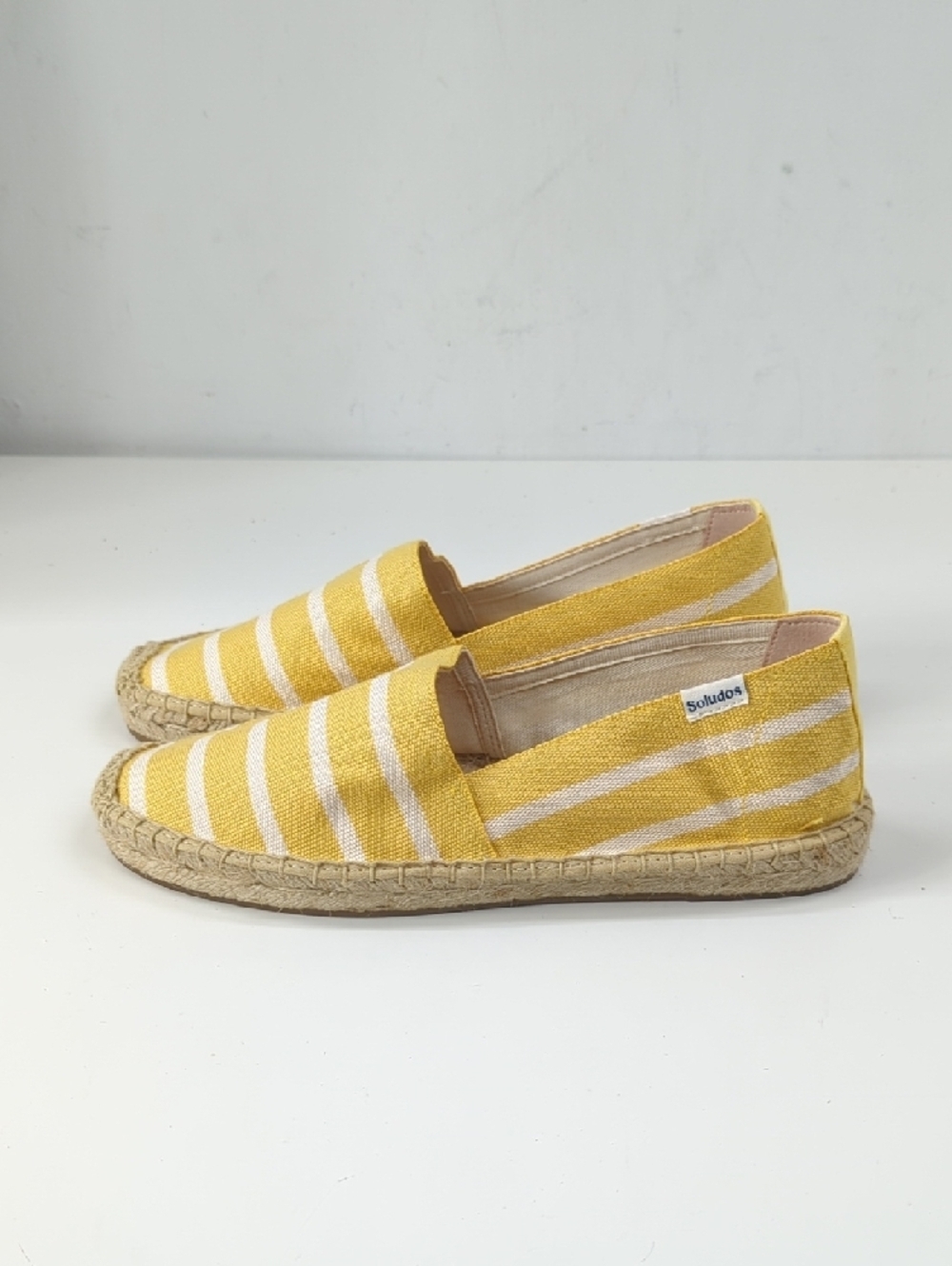New Soludos Dali Striped Espadrilles in Yellow Size 7.5 - Picture 8 of 12